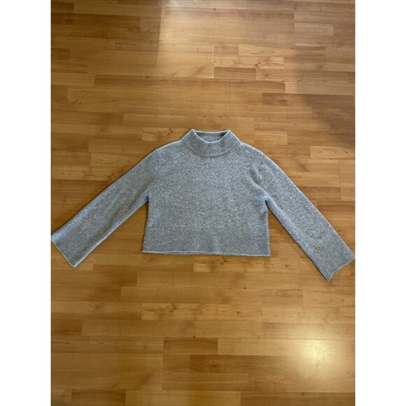 J. Crew Mock Sweater‎ Supersoft Yarn Merino Wool Alpaca Blend Gray Size S - Picture 7 of 13